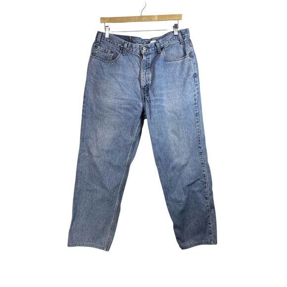 VINTAGE Levi's Jeans Mens 38x32 Blue Denim Relaxed Straight Light Wash Y2K Baggy